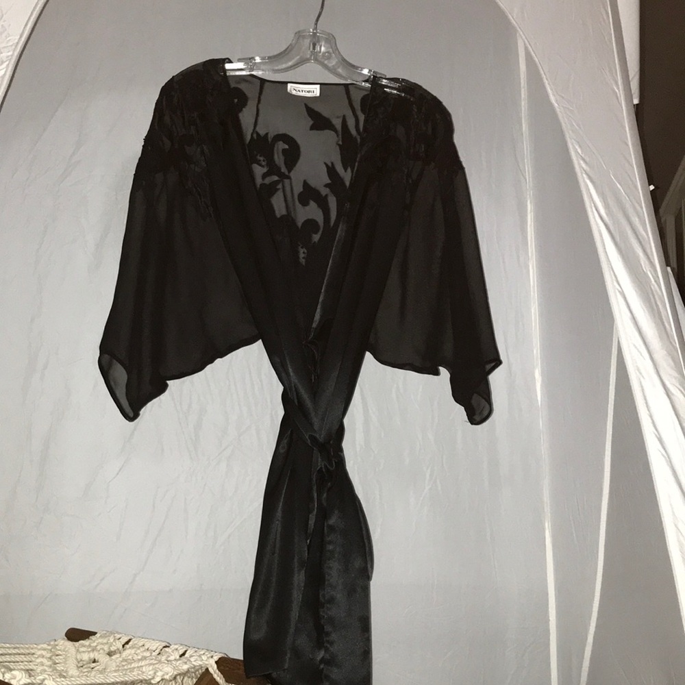 Natori embellished lingerie cover up